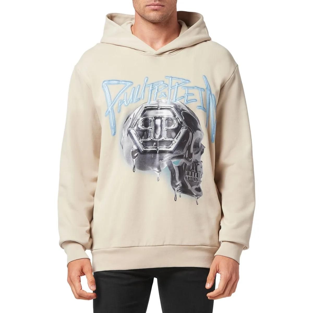 Hoodie aus Baumwollfleece mit Grafikprint