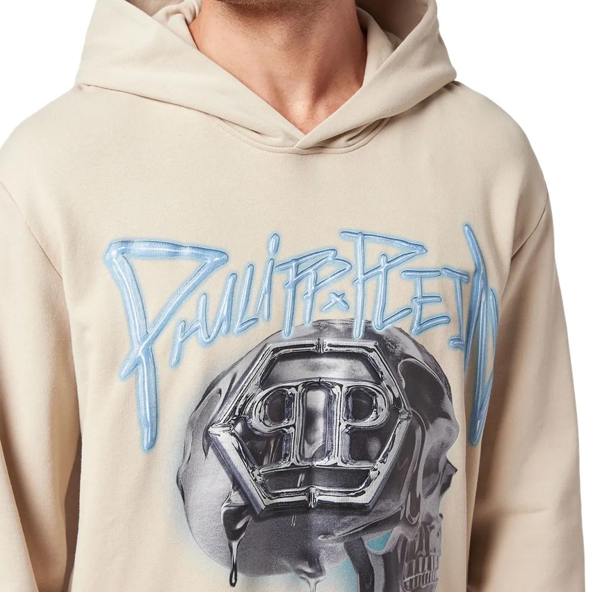 Hoodie aus Baumwollfleece mit Grafikprint