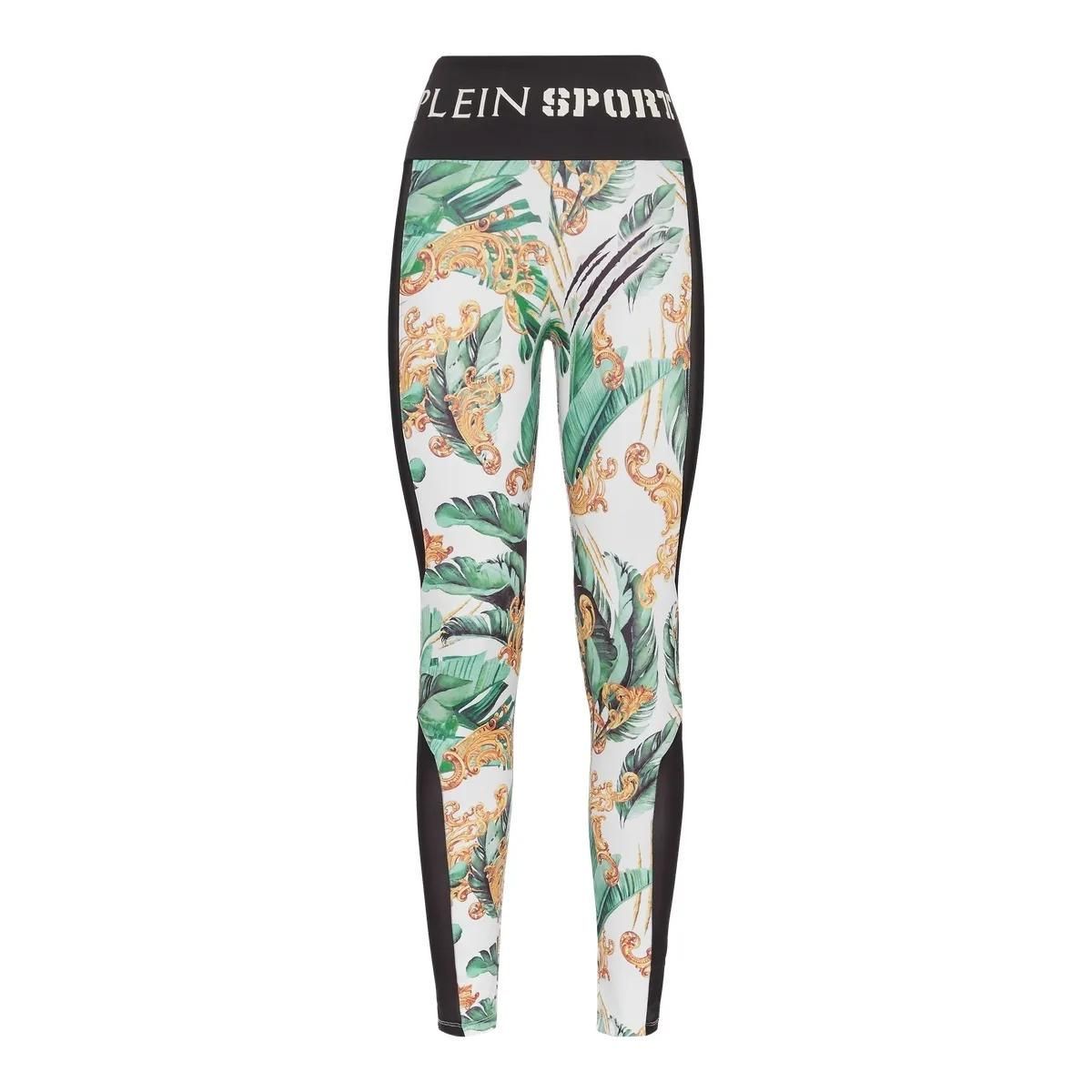 Leggings mit tropischem Print und hoher Taille