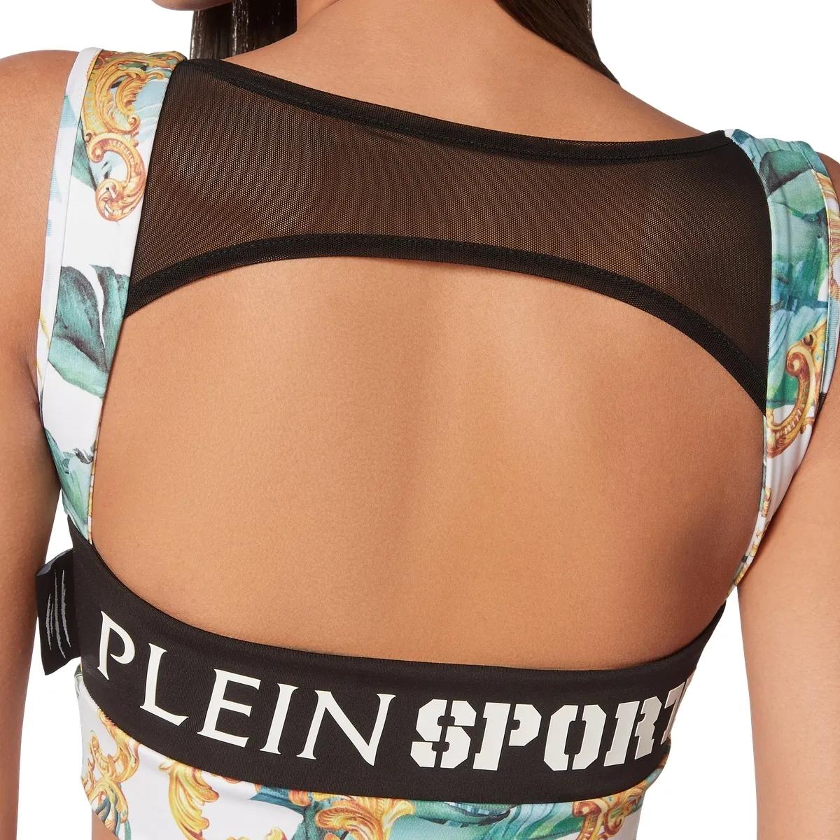 Sport-BH mit tropischem Print und Mesh