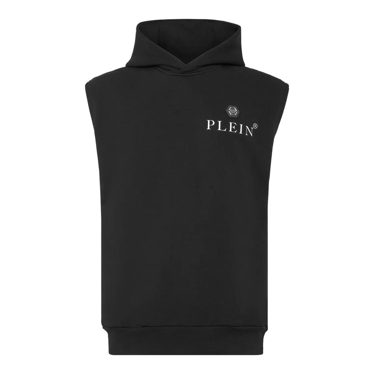 Ärmelloses Kapuzen-Fleece-Sweatshirt