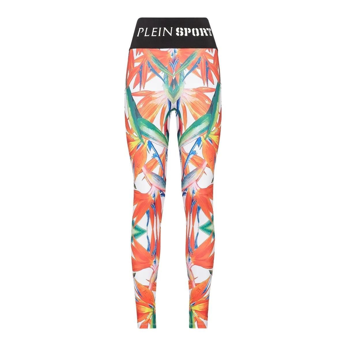 Leggings mit hohem Bund und Blumenmuster