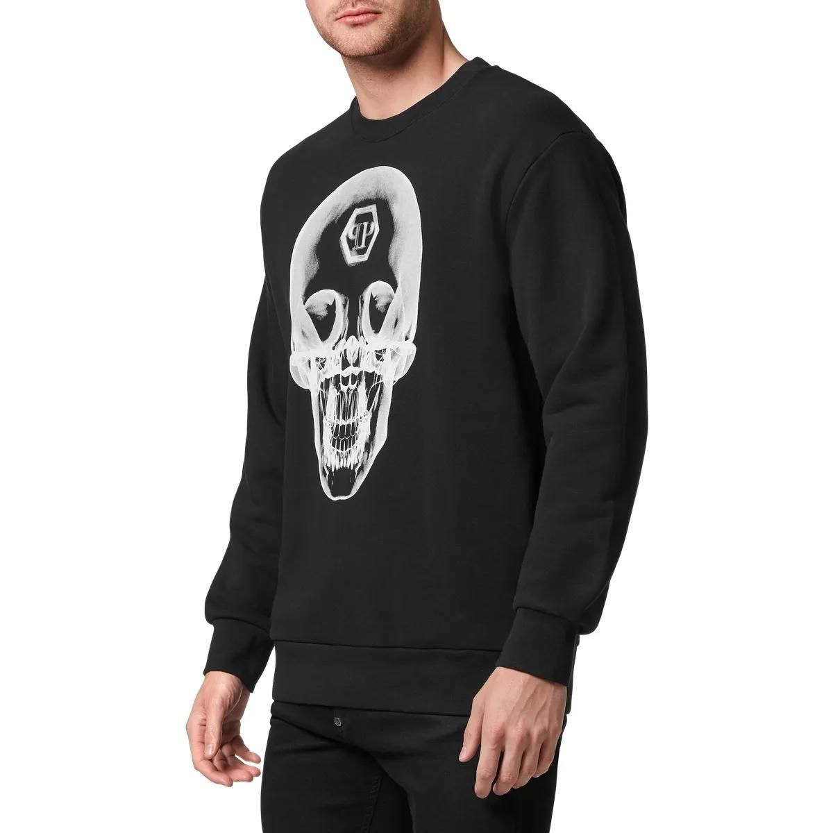 Sweatshirt mit grafischem Totenkopf-Print aus Baumwolle