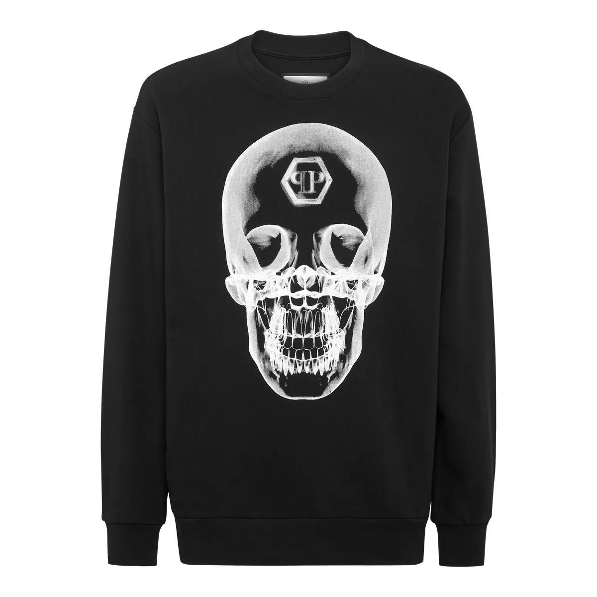 Sweatshirt mit grafischem Totenkopf-Print aus Baumwolle