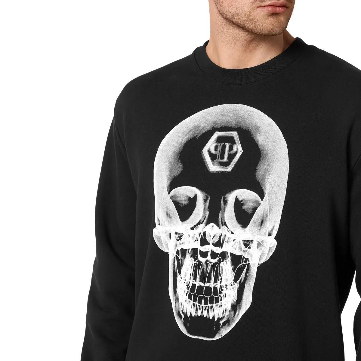 Sweatshirt mit grafischem Totenkopf-Print aus Baumwolle
