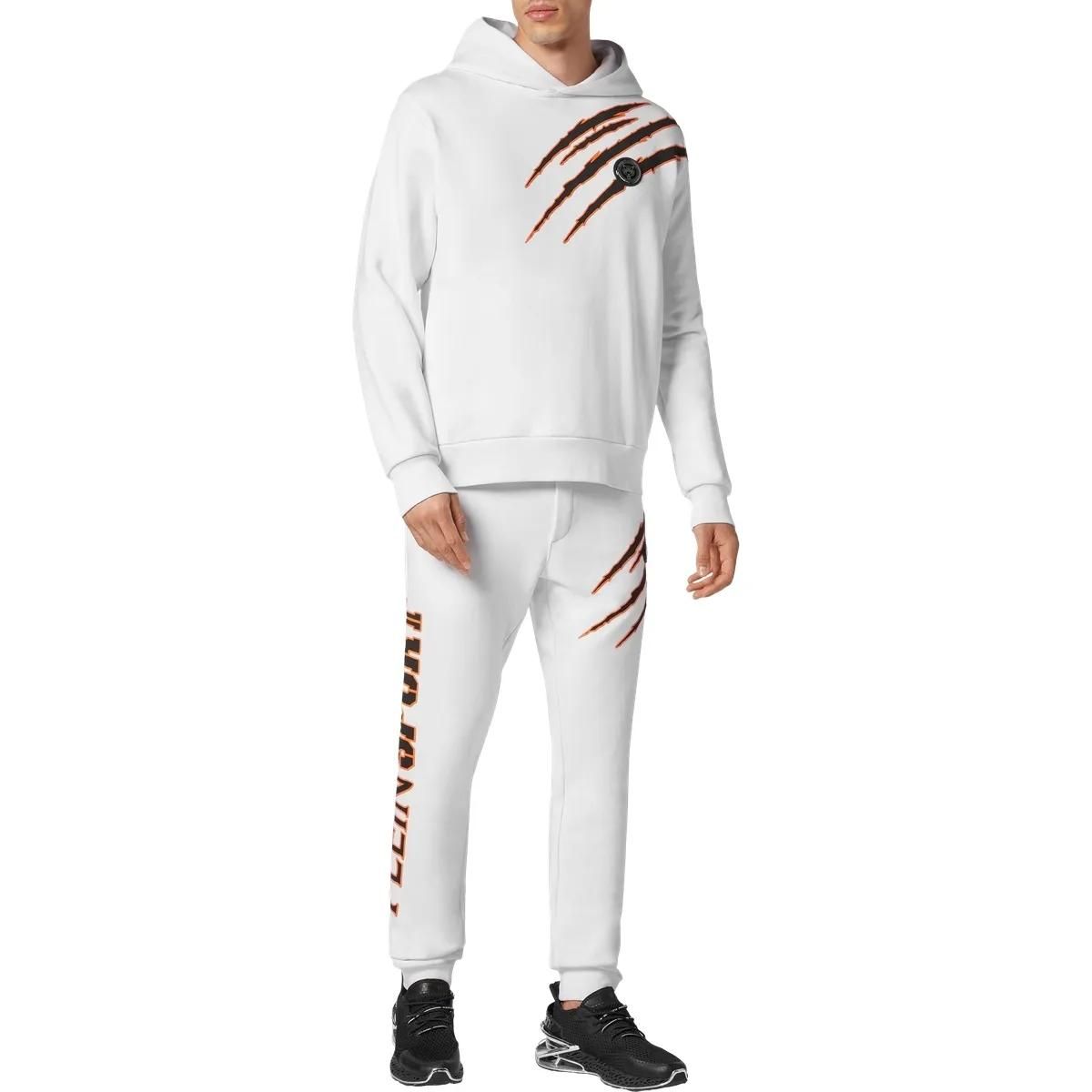 Kapuzenpullover mit Grafikdruck aus Baumwollfleece