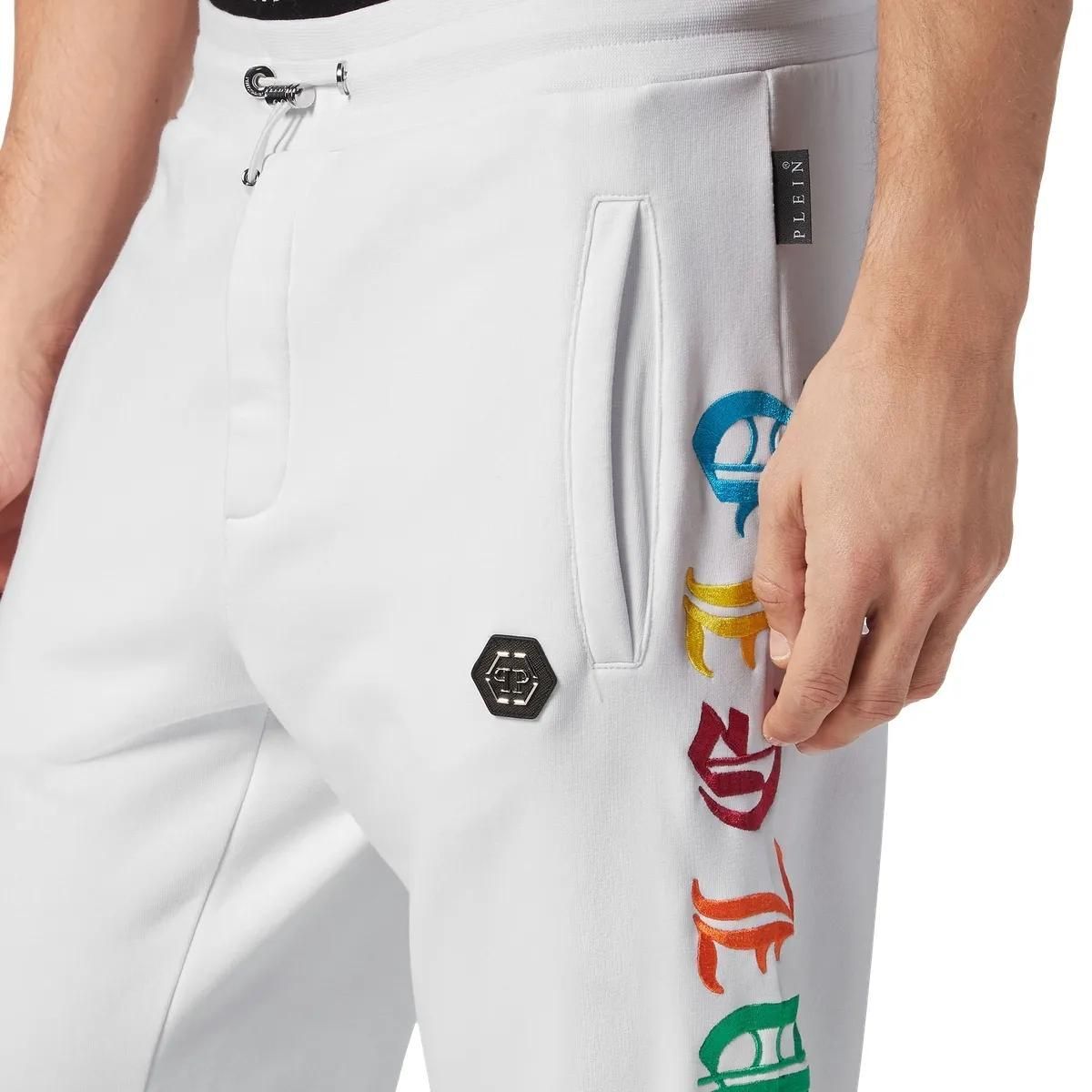 Sportliche Gothic Logo Baumwoll Jogginghose