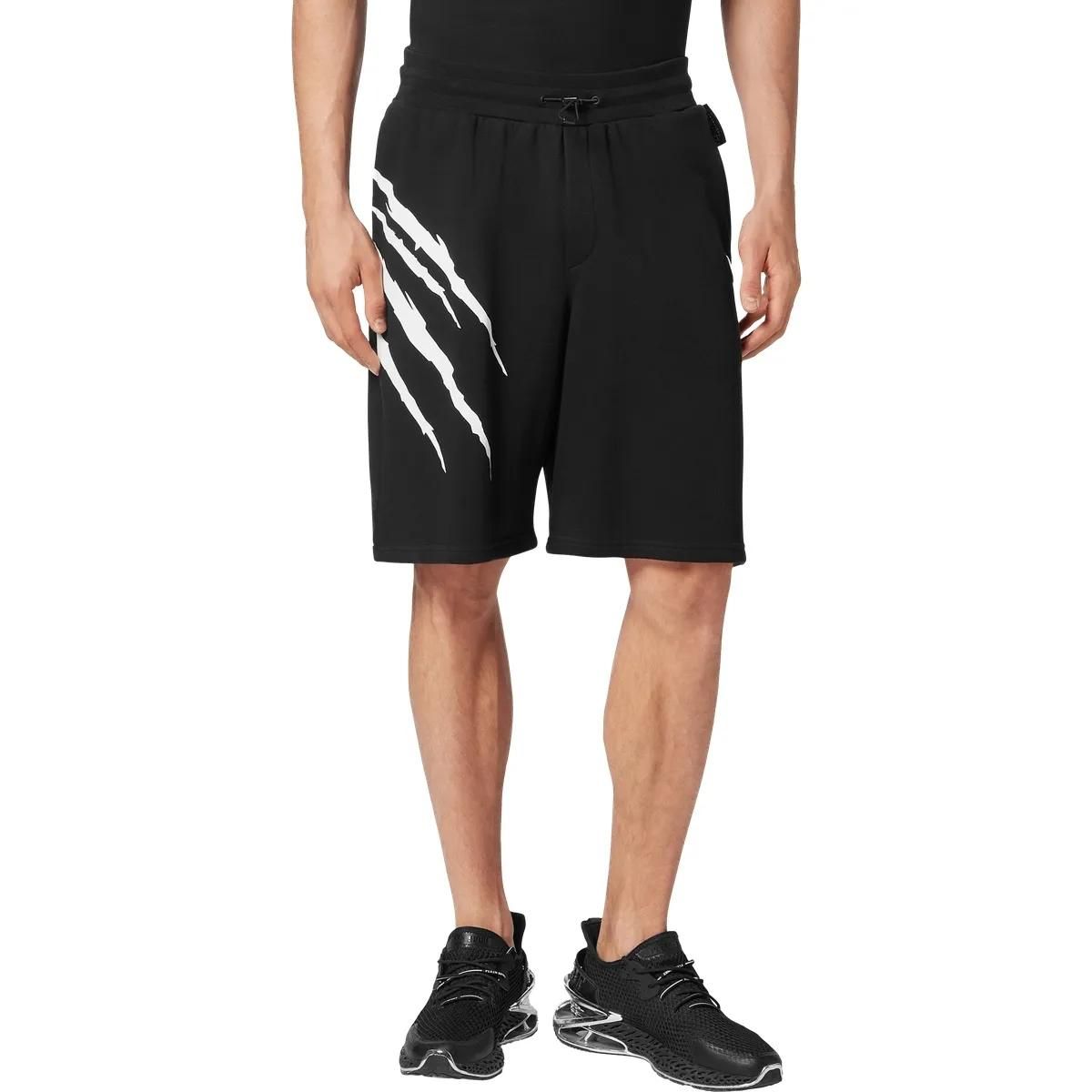Sportliche Fleece-Shorts mit Kratzprint