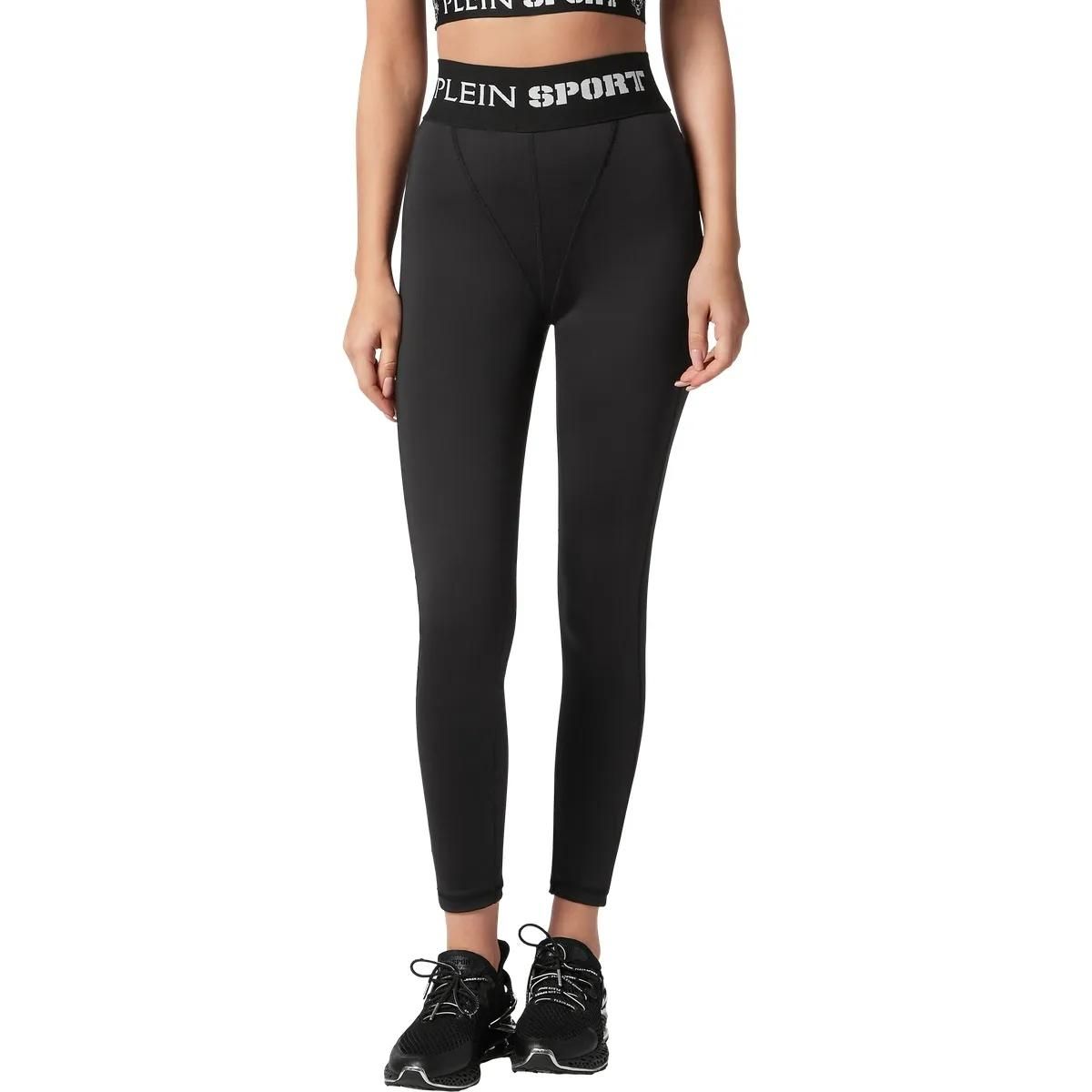 Hochtaillierte Sport Leggings mit Logo