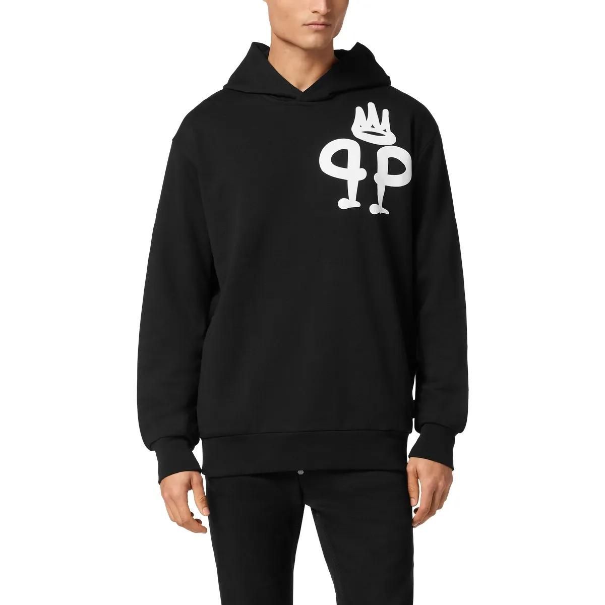 King Plein Kapuzenpullover mit Grafikprint
