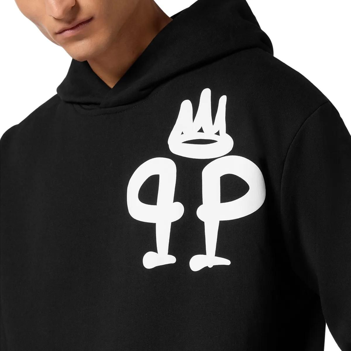 King Plein Kapuzenpullover mit Grafikprint