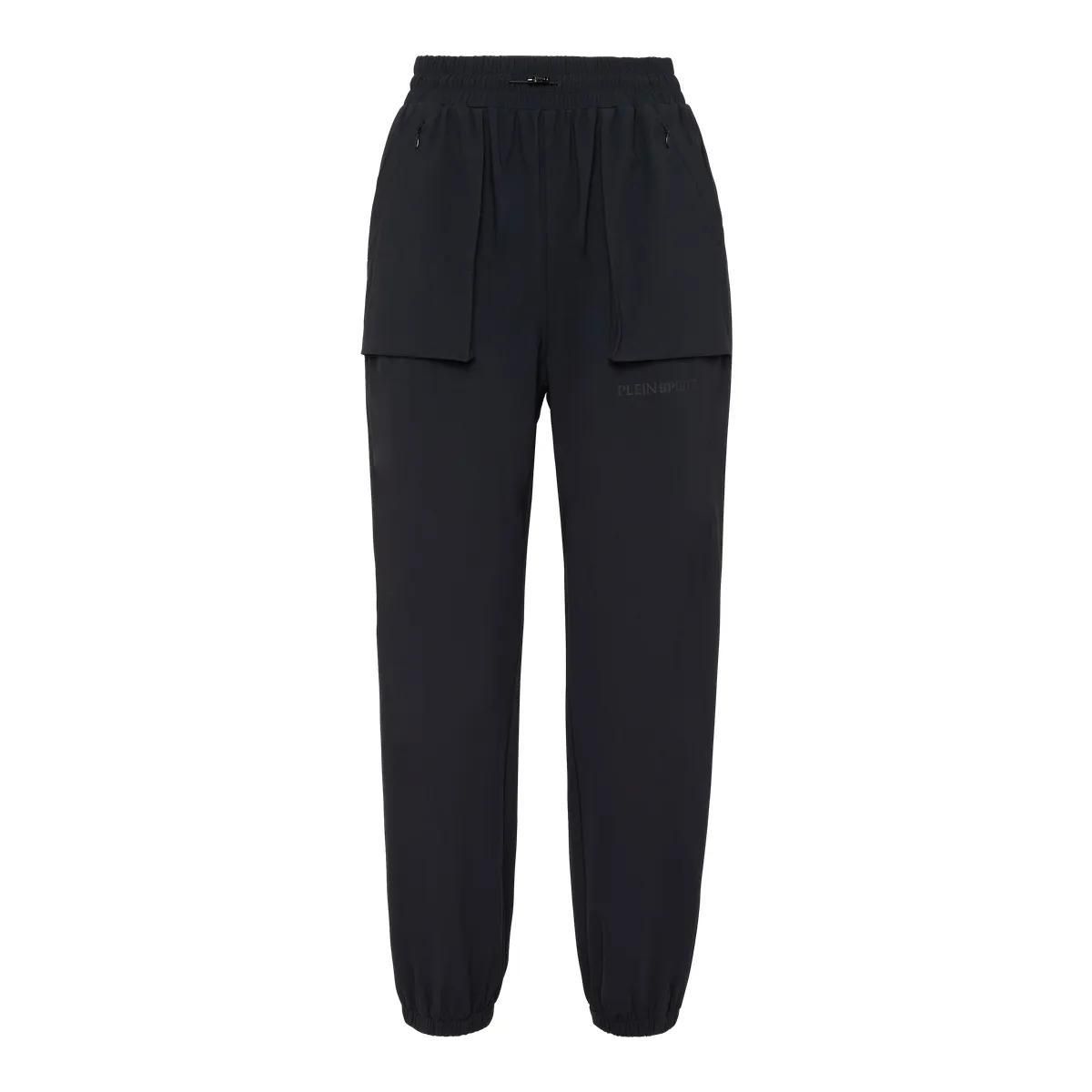 Schwarze Cargo-Jogginghose mit lockerer Passform