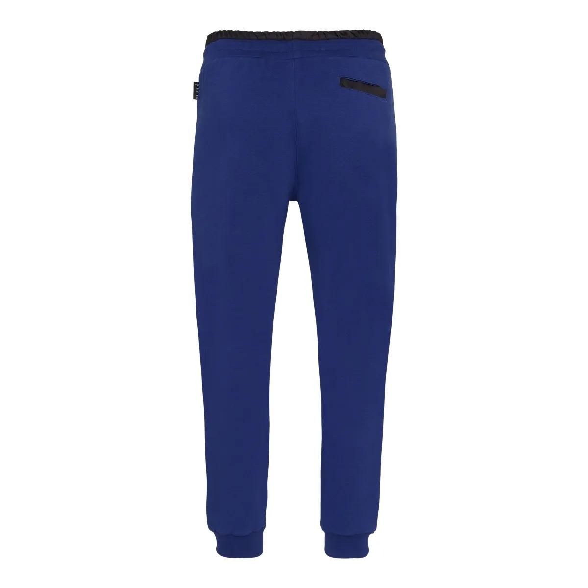 Blaue Fleece-Jogginghose