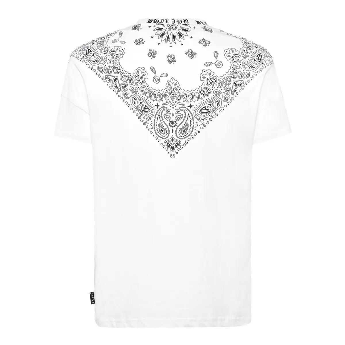 Baumwoll T-Shirt mit Paisley-Bandana-Print