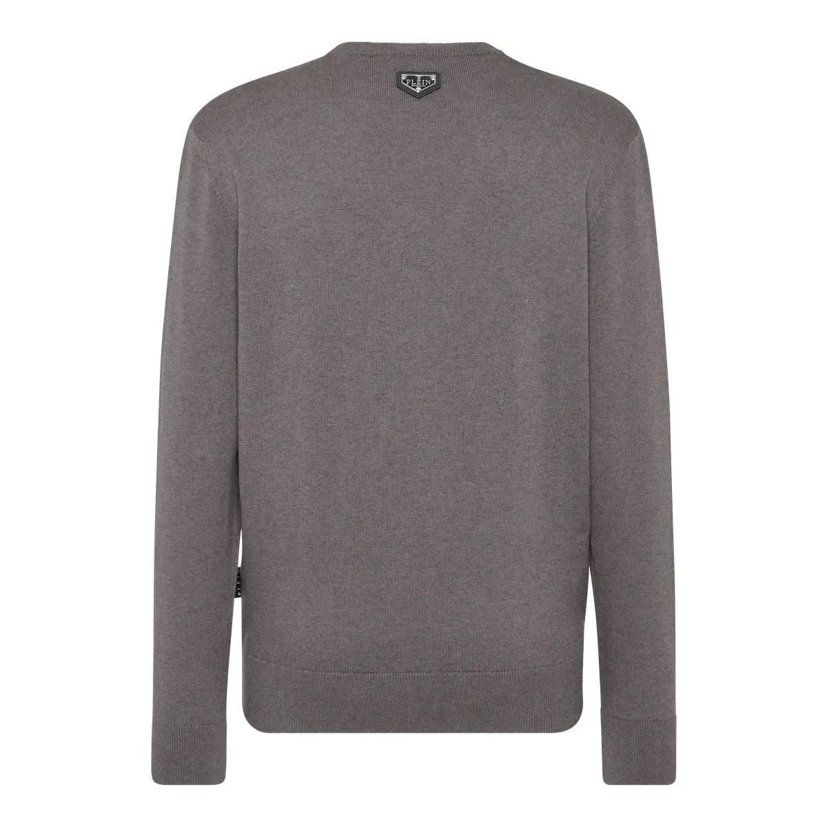 Strickpullover mit Logo-Baumwollmischung