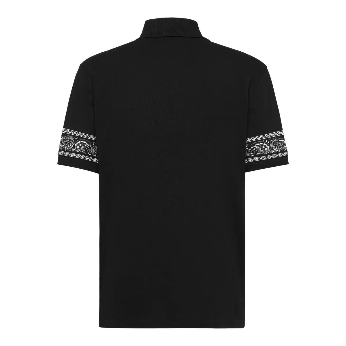 Baumwoll-Poloshirt mit Bandana-Ärmeln