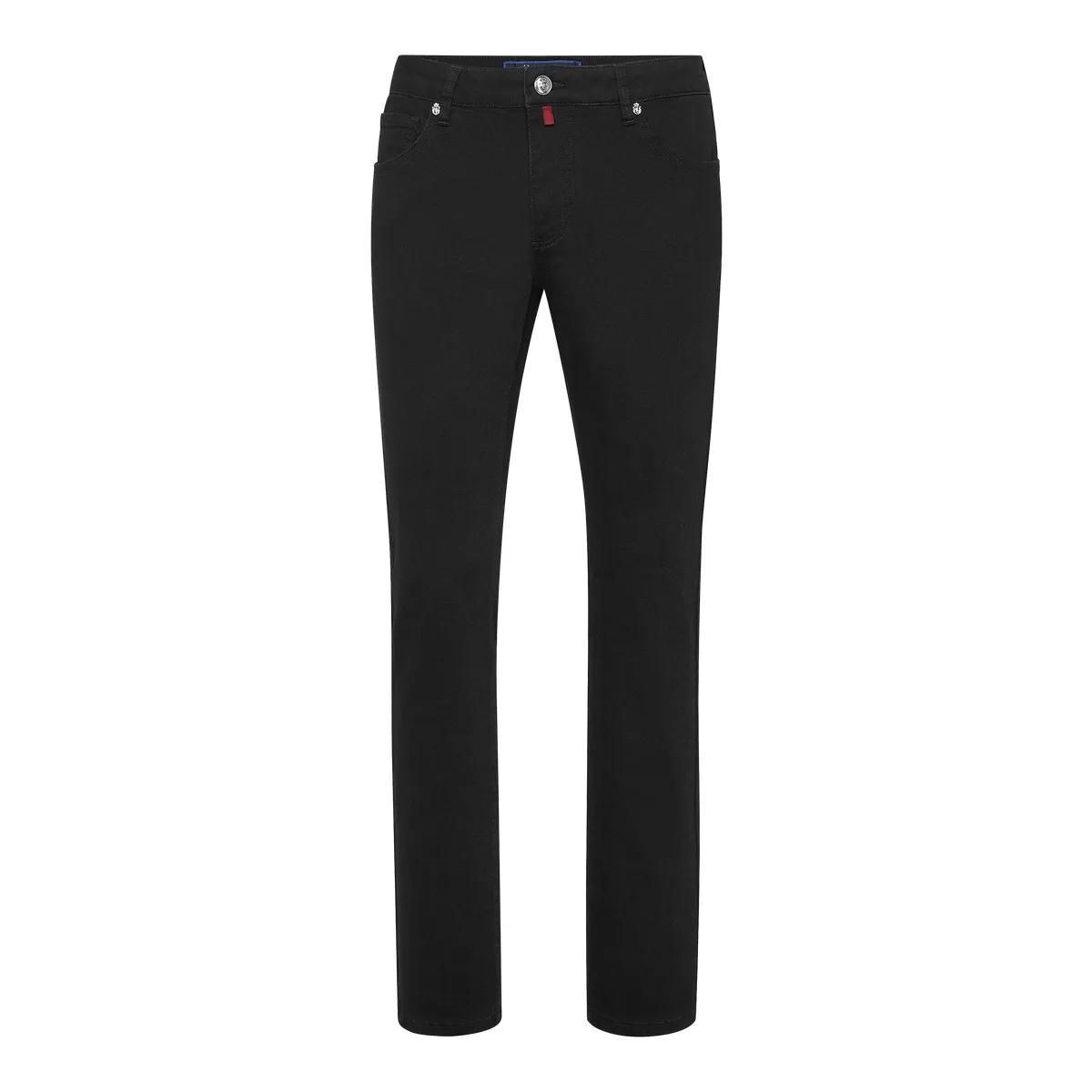 Schwarze Denim-Jeans mit gerader Passform