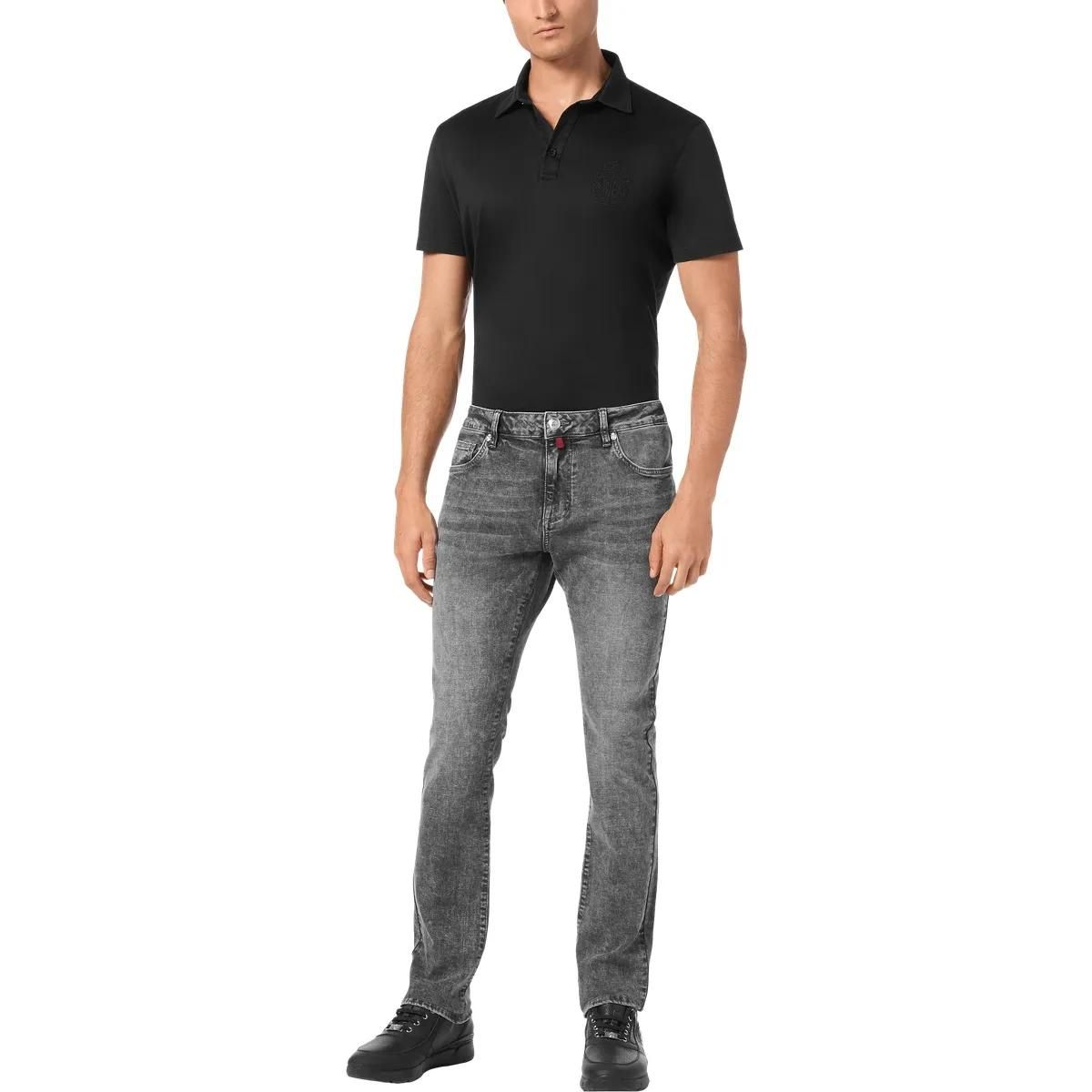Graue Regular Fit Denim Jeans