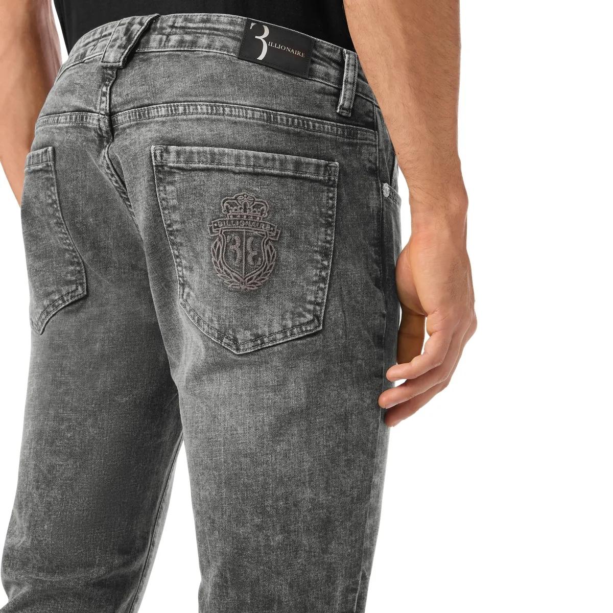 Graue Regular Fit Denim Jeans
