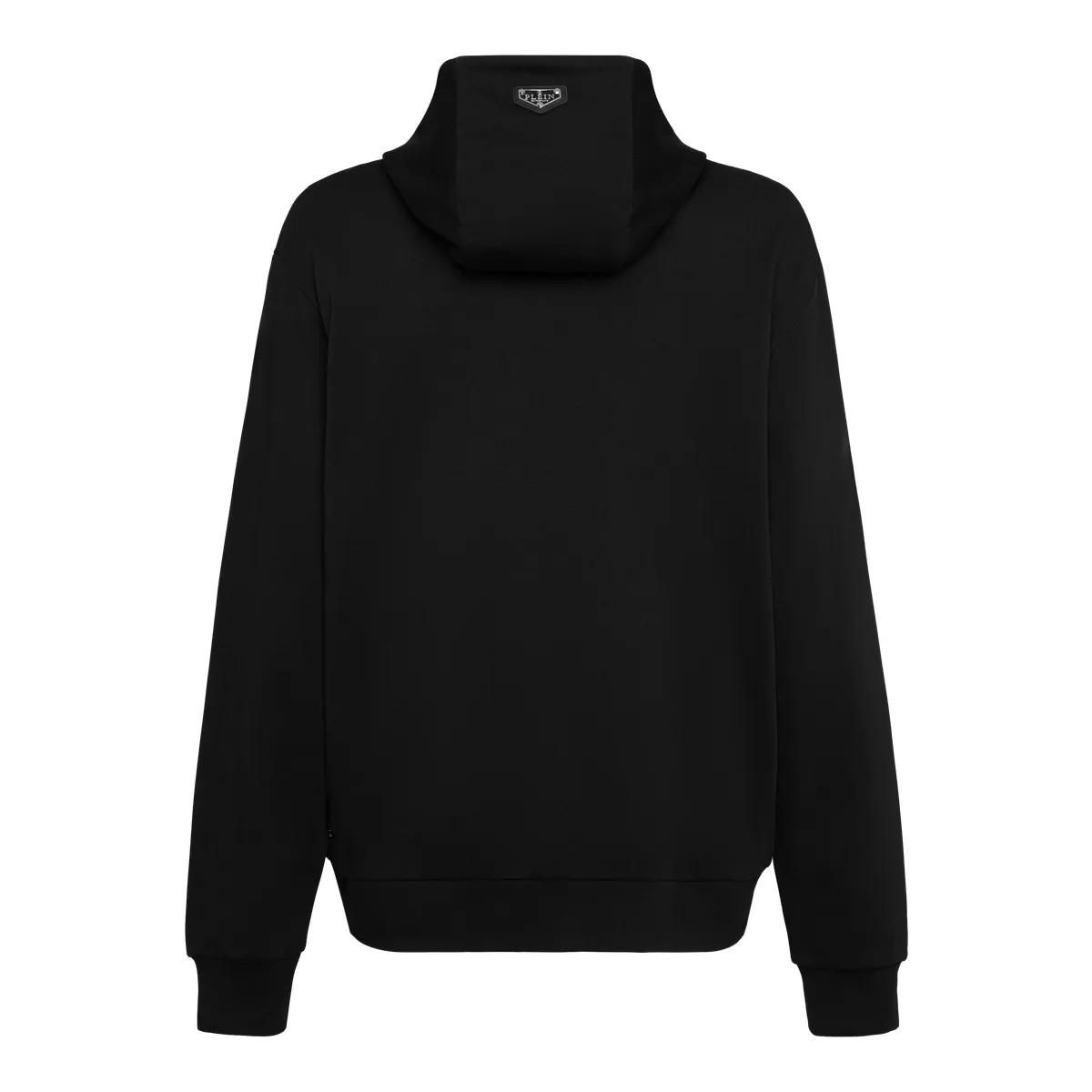 Teddy Strass Baumwollfleece-Kapuzenpullover