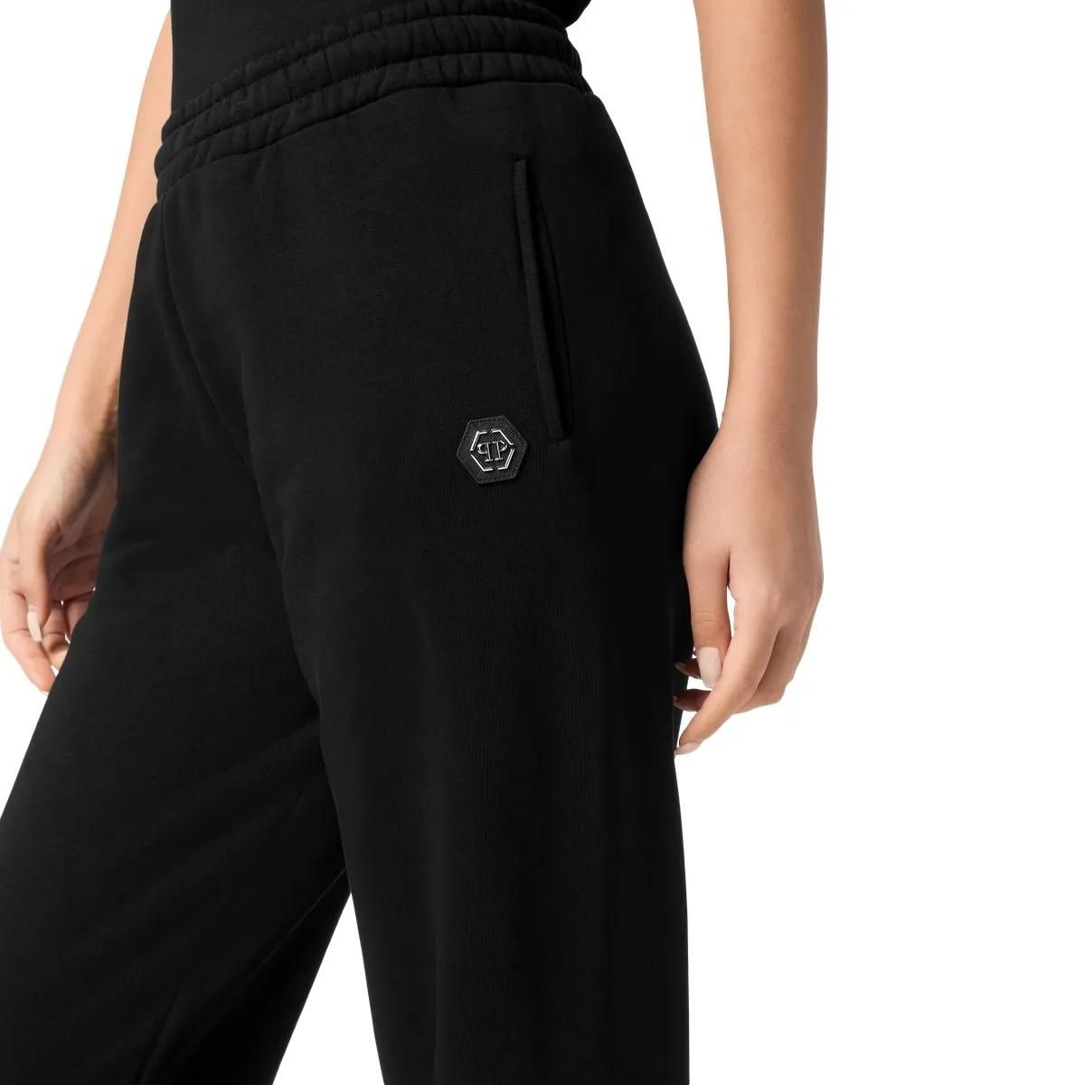 Schwarze Loungehose aus Baumwolljersey