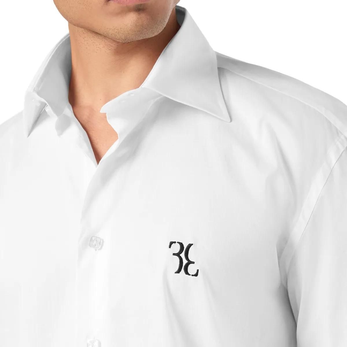 Klassisches Popeline-Hemd aus Baumwolle mit Logo