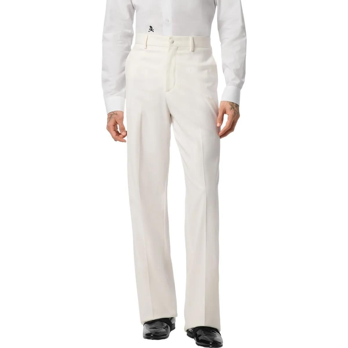 Weitgeschnittene Wollmischung Hose