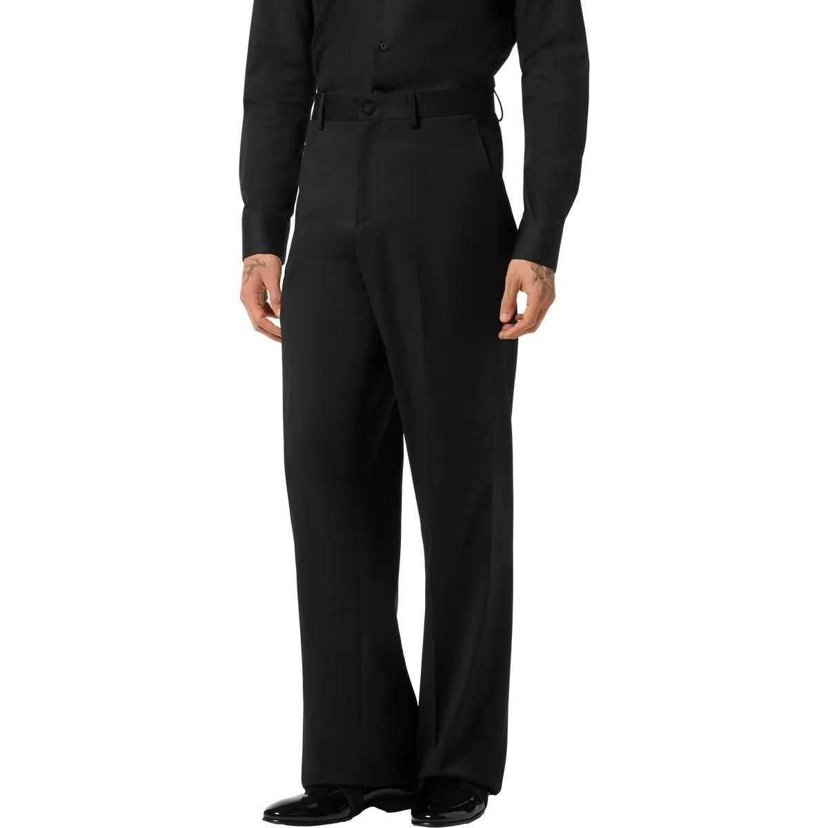 Herren Wollmischung Hose mit weitem Bein