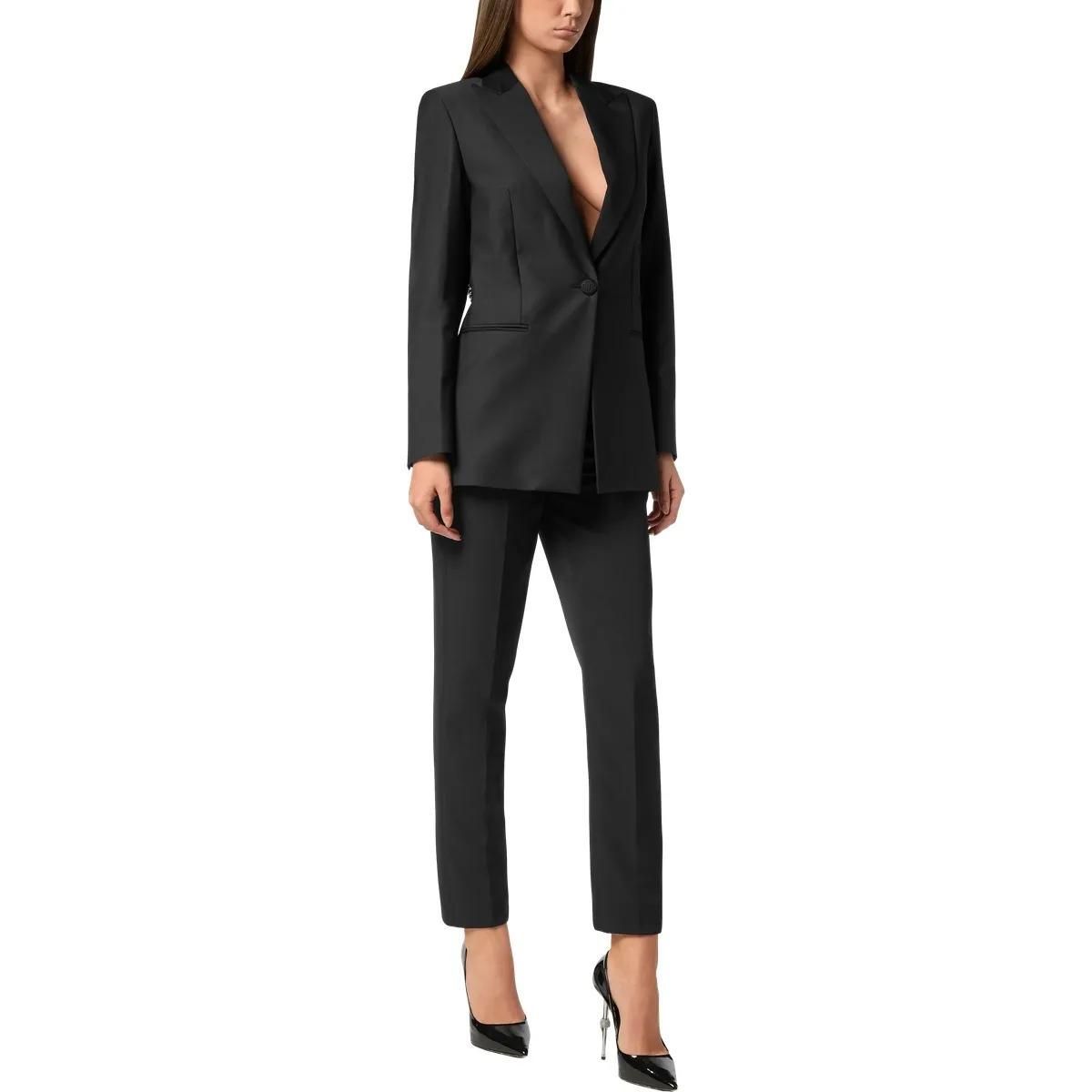 Eleganter Boyfriend-Blazer mit Schmuckstein-Detail