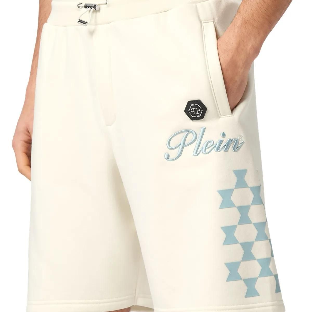 Baumwollfleece-Sweatshorts mit Grafikprint