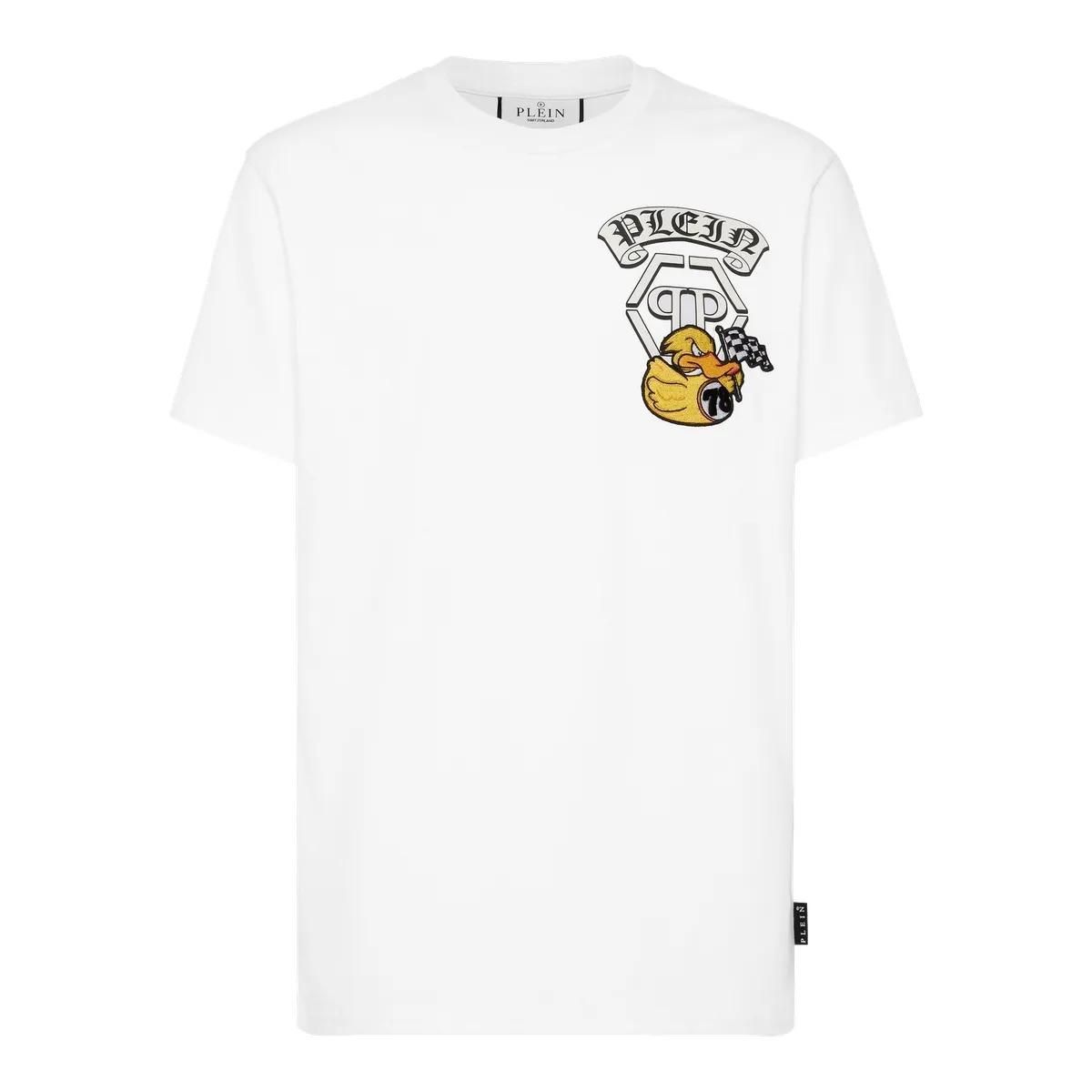Baumwoll-T-Shirt mit Grafikprint und Ente