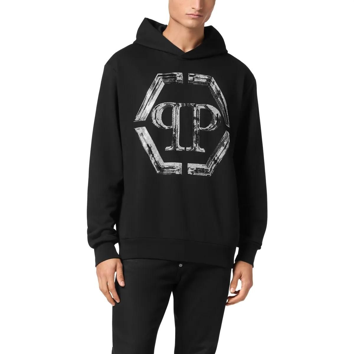 Kapuzenpullover mit auffälligem Grafikdruck