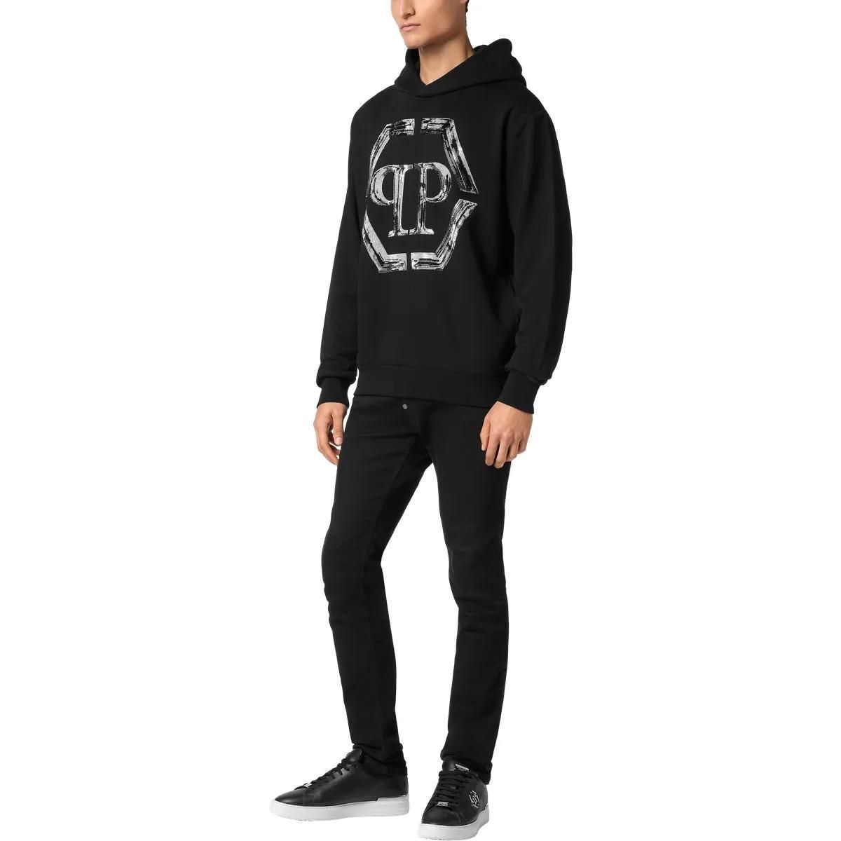 Kapuzenpullover mit auffälligem Grafikdruck