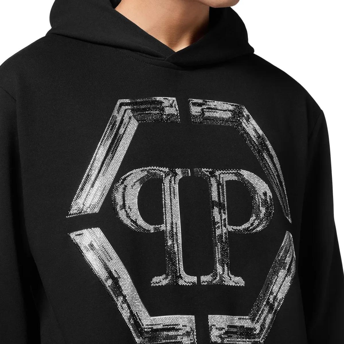 Kapuzenpullover mit auffälligem Grafikdruck
