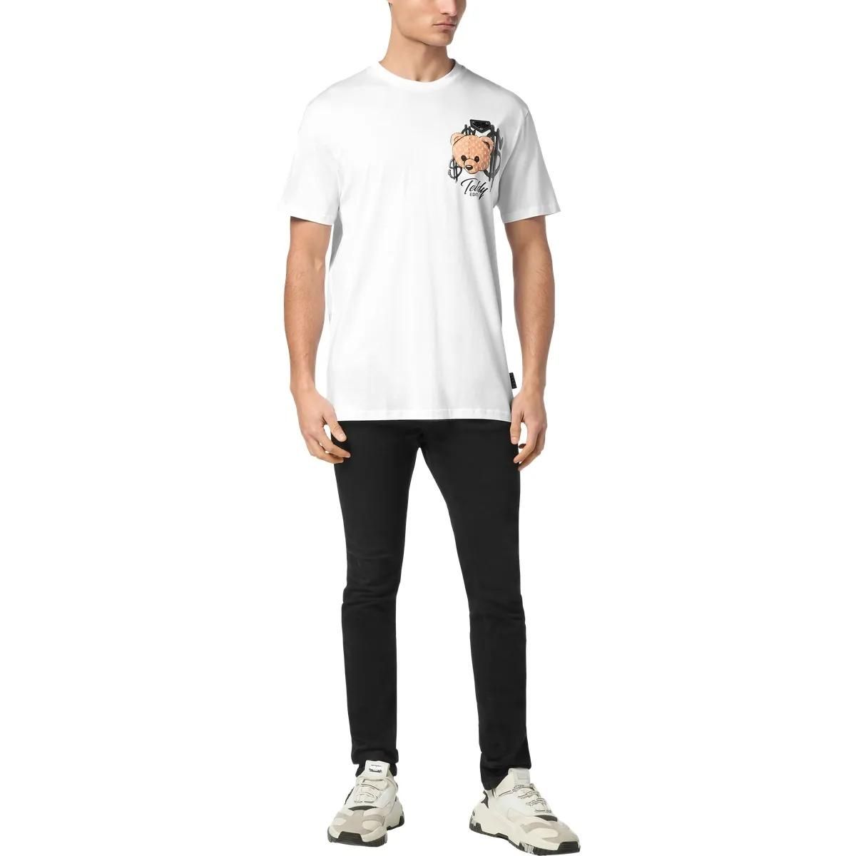 Grafik Teddy Baumwoll T-Shirt