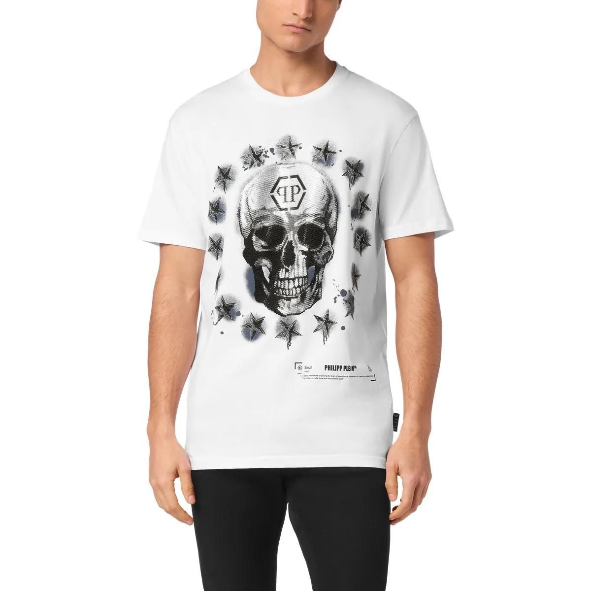 T-Shirt mit Totenkopf-Grafikprint aus Baumwolle