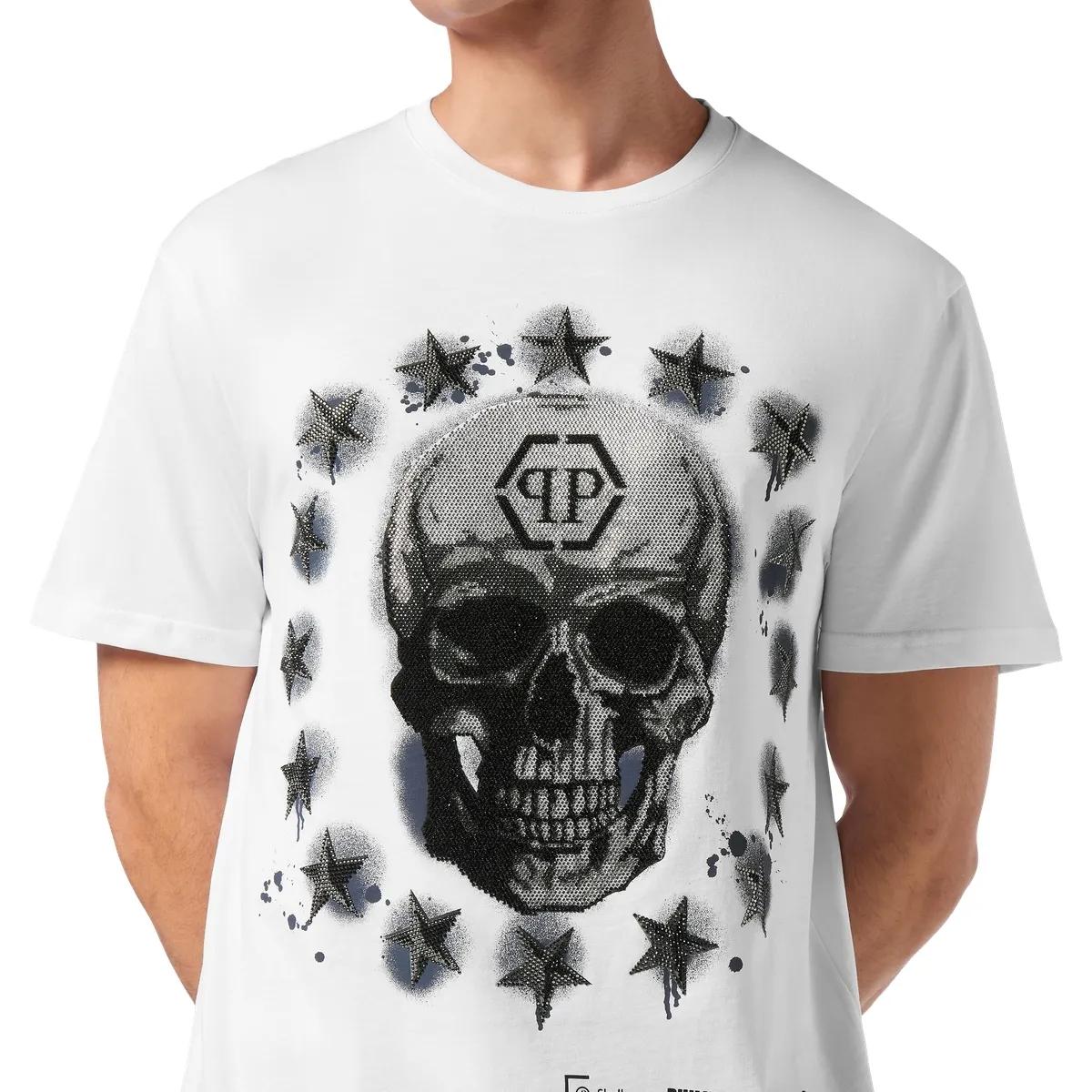 T-Shirt mit Totenkopf-Grafikprint aus Baumwolle
