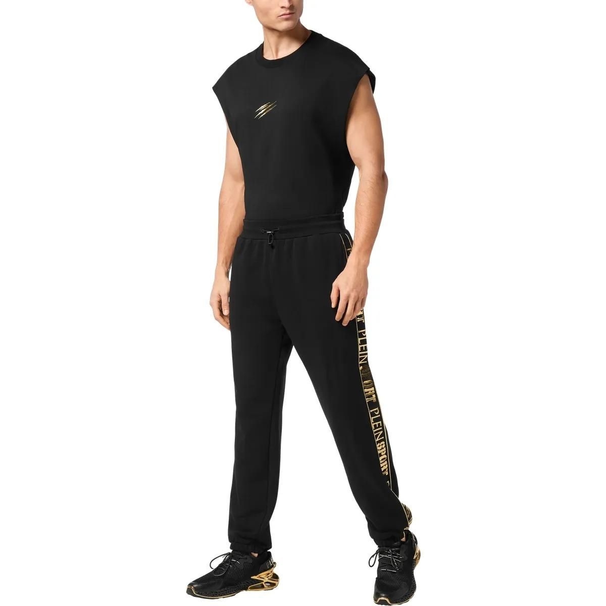 Sportliche Loungehose mit Logo-Tape