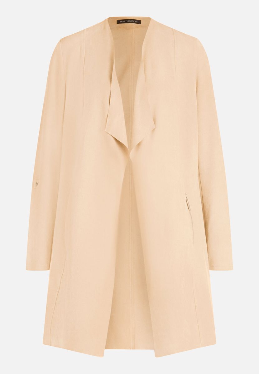Elegante Jacke mit offenem Wasserfallkragen