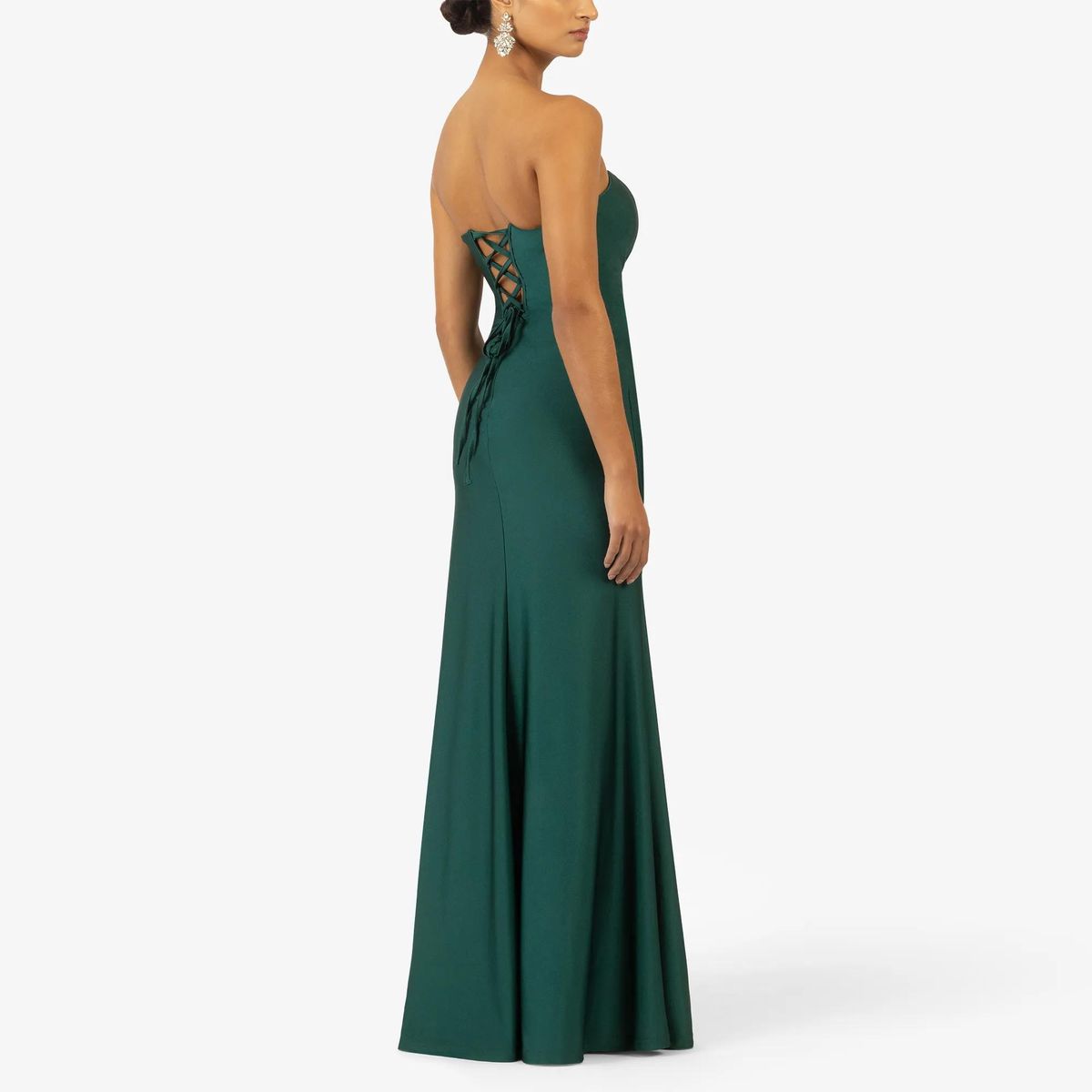 Elegantes, trägerloses Abendkleid mit Applikation
