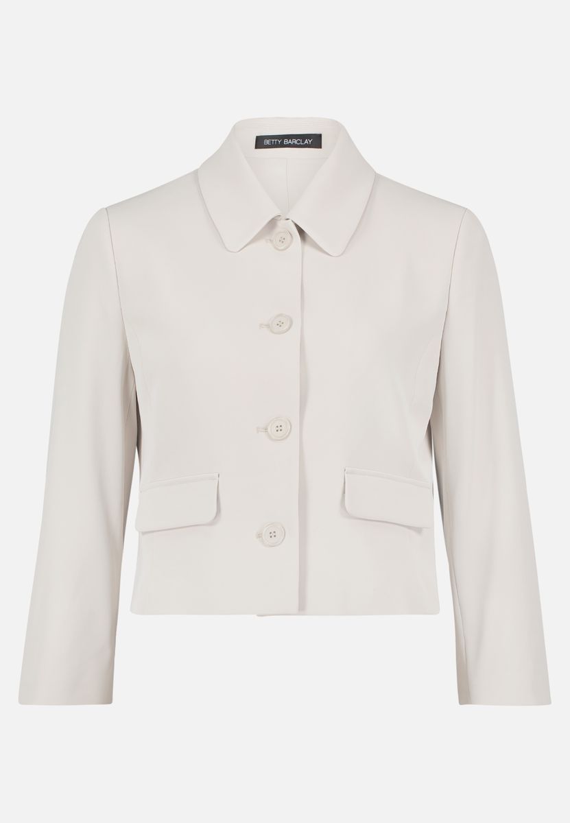 Kurzer Blazer mit 3/4-Ärmeln und Knöpfen