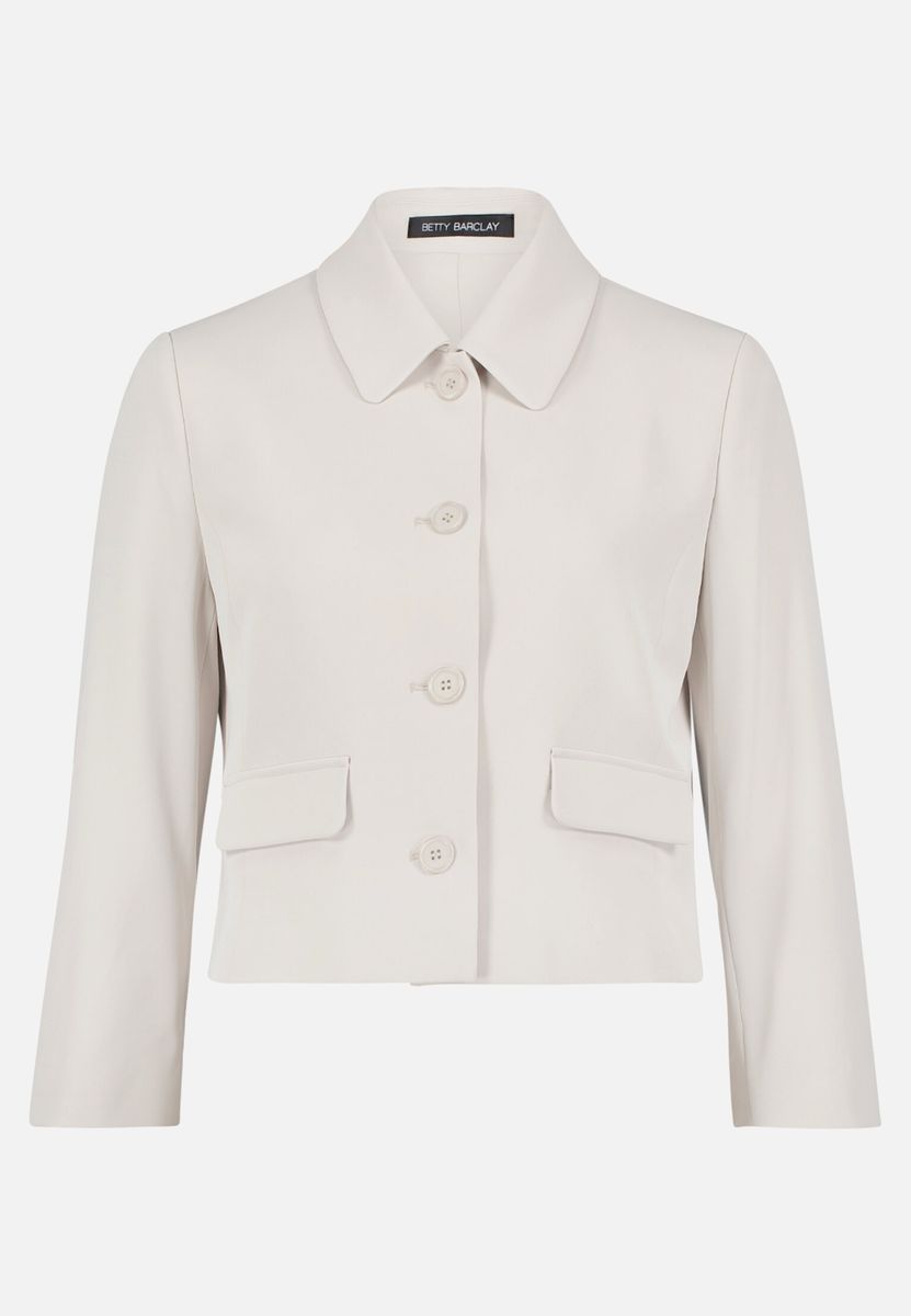 Kurzer Blazer mit 3/4-Ärmeln und Knöpfen