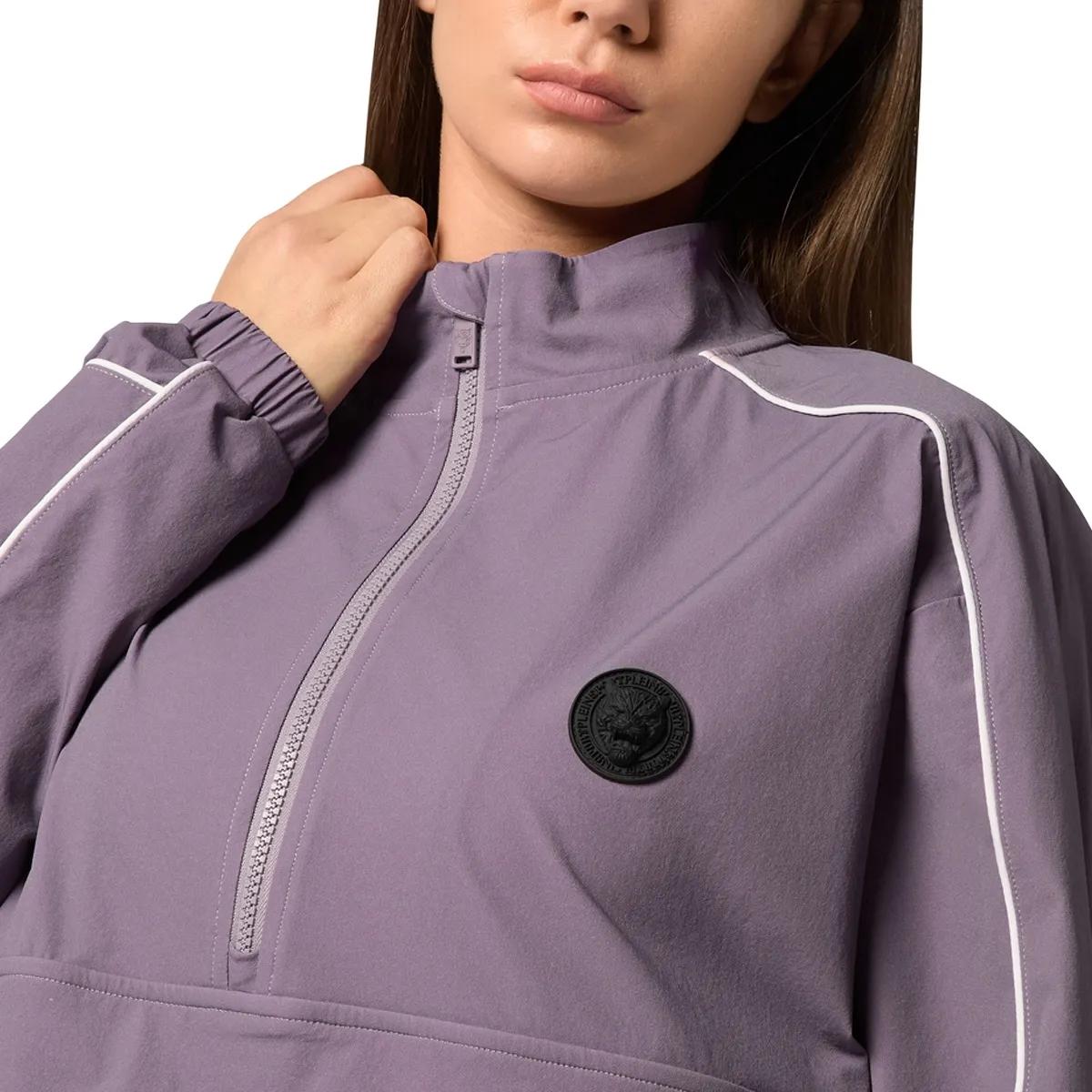 Sportliche Cropped Anorak Jacke mit Paspelierung