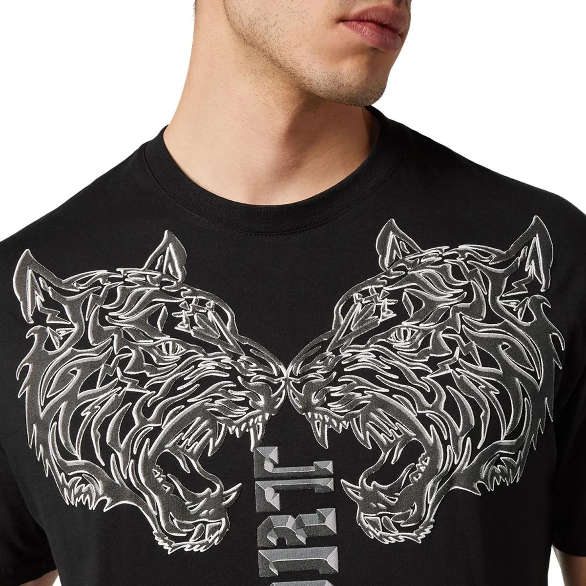 Extravagantes T-Shirt mit Tigergrafik