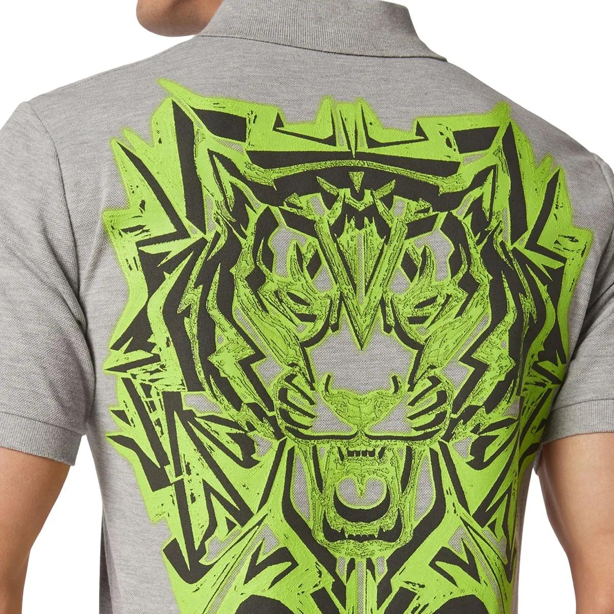 Modernes Piqué-Poloshirt mit Grafikdruck