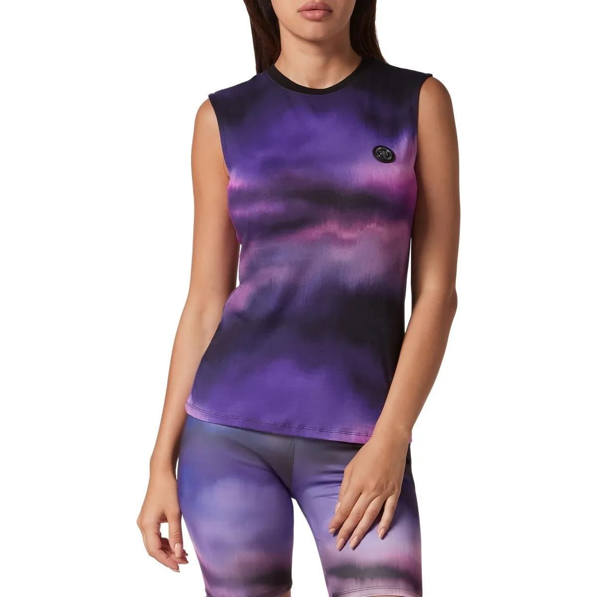 Bedrucktes ärmelloses Trainingsshirt