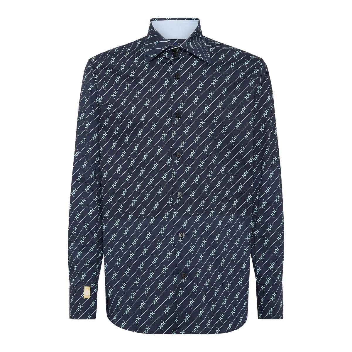 Schmal geschnittenes Hemd mit Muster