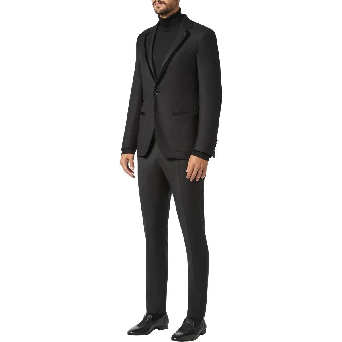 Eleganter Blazer mit Samtbesatz