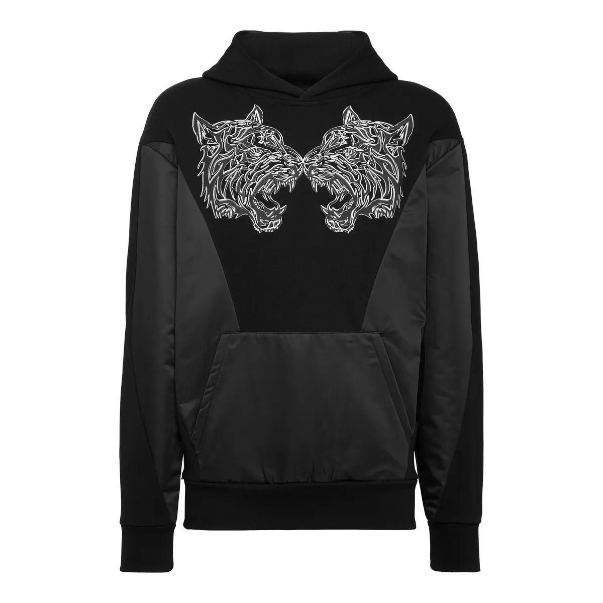 Hoodie mit Tiger-Grafikprint und Baumwollmischung