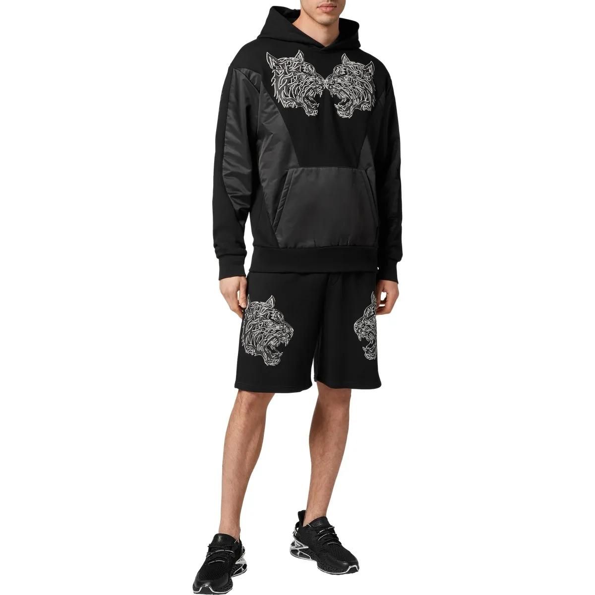 Hoodie mit Tiger-Grafikprint und Baumwollmischung